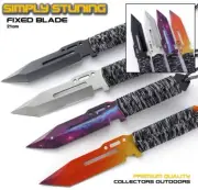 Fixed Blade Full Tang Survival Knife Outdoor Hunting EDC Tactical Knife Paracord