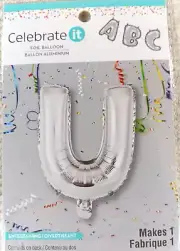 Celebrate It Letter U Balloon Mylar 16-in Holographic Balloon NEW