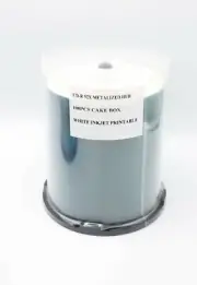 100 Blank 52x 80 min CD-R White Inkjet Metalized HUB Printable Discs