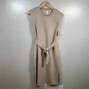Spanx Air Essentials Tie-Waist Tank Dress Size Medium Tahini Tan Neutral Minimal