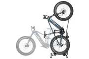 CyclingDeal Upright Fat Tire E Bike Stand - Adjustable Vertical & Horizontal Bicycle Stand Bike Rack for Garage Storage - Holds bikes up to 50kg