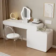 Alayna Vanity Table with Stool and Mirror/Dressing Table/White Dresser/Acrylic
