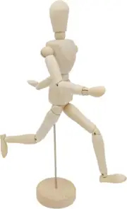 12'' Wooden Artists Manikin, Sketching Drawing Articulated Jointed Mannequin, Wo