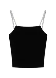 Alice + Olivia Drina Crystal-embellished Stretch-knit Tank - Black - XS (UK 6 / XS) XS (UK 6 / XS)