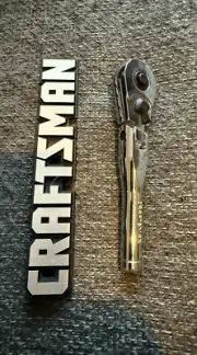 NOS Craftsman 44834 - 3/8” Drive Stubby Flex Head Ratchet Full Polish - USA