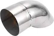 X AUTOHAUX 4" ID Inlet Turn Down Exhaust Tip 9" Inch 230mm Overall Length Silver Tone T304 Stainless Steel 4" Outlet OD Tailpipe Tip Surface Polishing Mandrel Bend Elbow Tube
