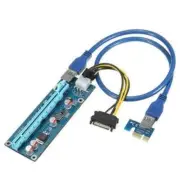PCI-E Riser Card 1X to 16X Powered USB 3.0 GPU MODEL: PCE164P-N03 Ver 006C