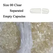 Size 00 Separated Capsules 1/2/5/10K Gelatin Empty Capsules in Bags Halal
