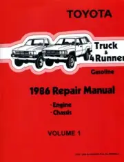 4RUNNER 1986 TOYOTA TRUCK SHOP MANUAL SERVICE REPAIR PICKUP BOOK