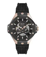 Philipp Plein Mens Two Tone 46mm Strap Fashion Watch