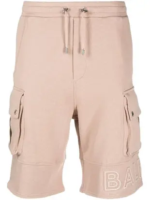 embossed-logo cotton bermuda shorts