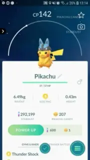 Pikachu ( Lucario Hat ) Pokemon Trade Go