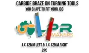 Lathe Tipped Turning Tools left & right hand M20 grade Carbide 12mm