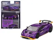 Mini GT Lamborghini Huracán STO - Viola Pasifae 1/64 Diecast Car Model - Car - Diecast Car - Toy Cars - Adults - Adults (Unisex) - Male