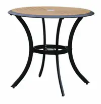 在飛比找樂天市場購物網優惠-╭☆雪之屋☆╯塑木桌(鋁製/塑木桌版)/戶外休閒桌椅T-84