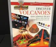 Wonders of Learning Discover Volcanoes Educational Tin Set New