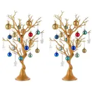Nuptio 22.8 inch Tall Gold Christmas Tree Branch Artificial Manzanita Tree Ce...