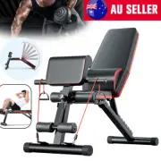 300K Adjustable Sit Up Abdominal Bench Press Weight Gym Ab Exercise Fitness