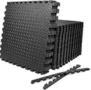 EXERCISE MAT 1/2 Inch Thickness Multipurpose EVA Foam Floor Tiles, 24-Inch x 24-Inch Interlocking Floor Mat for Indoor Gym and Home Use