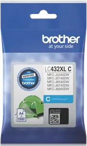 Brother LC432XLC Cyan Ink Cartridge