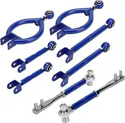 Rear Camber Kit + Traction Control Arms Tension Rods Compatible For Nissan 240SX S13 1989-1994 Adjustable Front Tension Rod +Toe+Traction