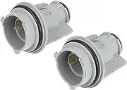 Rear Turn Signal Tail Light Socket, Brake Fog Lamp Adapter, for VW, for Passat, Sedan Wagon 1998-2001, ABS, No.3B0953123A, Gray, 2 Pcs Car Headlight Bulb Socket Adapter