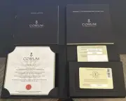Corum Admiral’s Cup SeaFender 46 Chrono Dive Manual Warranty 2Cards In Pouch