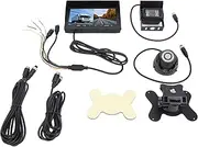 Truck Dash Cam, 7 Inch HD Screen Backup Camera, IP68 Waterproof Front Rear Cam, Wide Angle Camera System for SUV RV Trailer Bus Van Pickup 12-24V (金属カメラ)