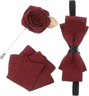[Yardenfun] 1 Set Tuxedo Lapel Pin for Men Handkerchief Men's Suits Clothes Pins Suits for Men Groom Lapel Pin Bowtie for Men Mens Suit Accessory Men Lapel Pin Fabric Badge Bridegroom Bow Tie