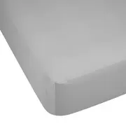 500 Thread Count Australian Grown Cotton Fitted Sheet - Queen Bed, Silver
