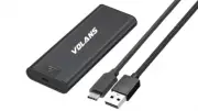 VOLANS VL-U3M2S-V Aluminium M.2 SSD (B Key SATA)to USB -C External Enclosure F*