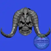 Skeletor Fall of Eternia MotU custom print head for 4" 6" 7" 12" action figures