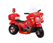 Kid's Electric Ride on Patrol Motorbike - Red