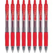 Pilot G2 Gel Ink Pens 8 Count Red Smooth Writing Long Lasting Refillable