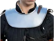 [MEDIEVAL CRAFT] Soldiers Gorget Medieval Neck Guard Historical Reenactment Large Silver, Silver