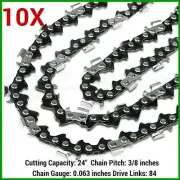 10XChainsaw Chain 24" x84 DL,3/8 Pitch,0.063 Gauge Baumr-AG SX72 SX76 SX82 STIHL