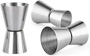 3Pcs Stainless Steel Shot Measure Drinks Alcohol Gin Jigger Dual Drinks Measuring Cups for Bar Party Wine Cocktail Drink Shaker Shaker