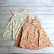 Catherine Malandrino Girl's Sleeveless Sun Dress Set Size 3T Cottagecore Floral