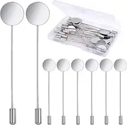 [KMOSPAD] 30pcs Round Tray Lapel Stick Pins Stainless Steel Tray Lapel Pin Blank Stick Brooch Pins DIY Costume Jewelry Accessories with a Box for Men Women Suit Tie Hat Scarf Badge