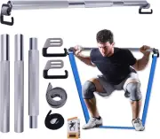 J Bryant Fitness Resistance Band Exercise Bar Large Hook 37.8" Length with Ha...