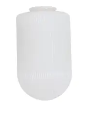 Chrysler Large Ribbed Shade in Gloss Opal Glass