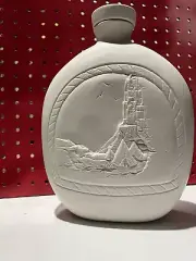 Native American CERAMIC BISQUE SOUTHWEST Bisque Decanter Jug Cliff Tent Dwell