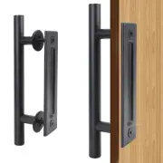 For Cabinet Cupboard Pull Flush Recessed Wood Door Handle Sliding Barn Door Hand