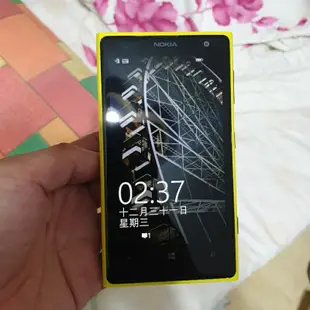 出清經典收藏  Nokia Lumia 1020  黃色  外觀95成新   4100萬  單手機  附旅充