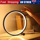 Dimmable Ring Desk Table Lamp LED Touch Nightstand Circle Night Light Bedside AU