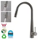 WELS Gun Metal Grey 2-Mode Pull Out Kitchen Mixer Taps Laundry Sink Faucet Round