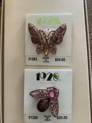 1928 brooch lot Butterfly And Bee
