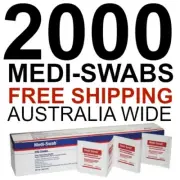 2000 Medi Swabs ALCOHOL Wipes 70% isopropyl Sterile Skin Prep Pads Screen swab