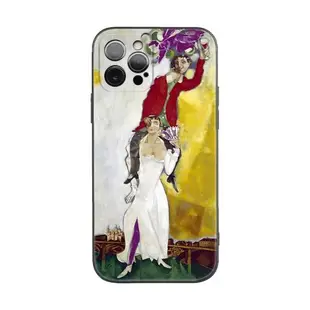 世界名畫夏加爾生日油畫11適用iPhone14ProMax蘋果13mini手機殼12