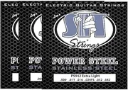 S.I.T. Strings PS942 Power Steel Stainless Steel Extra Light Electric Guitar String - 3 PACK
